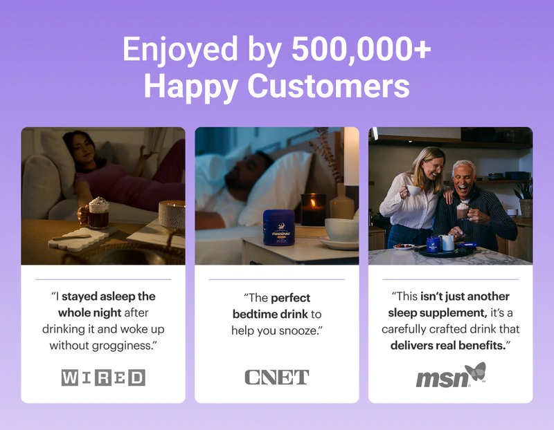 MoonBrew Nighttime Magnesium Hot Cocoa Jar, Natural Sleep Aid Drink Mix for Adults - Calming Melatonin-Free Sleep Support - Sleepy Hot Chocolate Powder with L-Theanine, Chamomile & Zinc Glycinate(New and old packaging sent randomly)