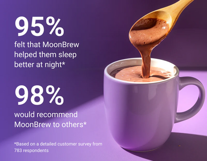 MoonBrew Nighttime Magnesium Hot Cocoa Jar, Natural Sleep Aid Drink Mix for Adults - Calming Melatonin-Free Sleep Support - Sleepy Hot Chocolate Powder with L-Theanine, Chamomile & Zinc Glycinate(New and old packaging sent randomly)